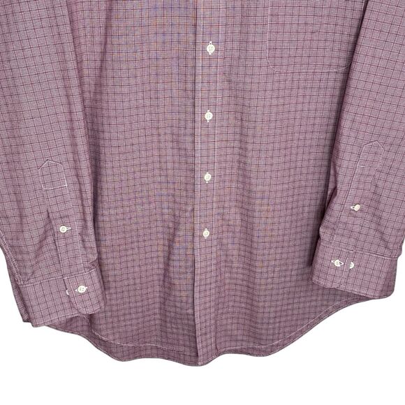 Ralph Lauren Dress Shirt Mens 17 32/33 Button Up Non Iron Plaid Preppy LS LRL - Picture 6 of 11